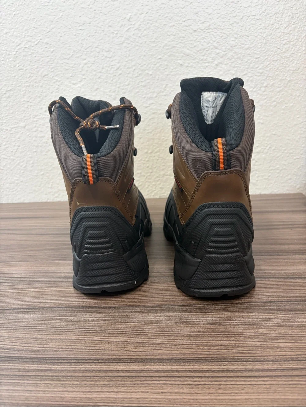 Men's Brown and Black Waterproof Hiking Boots